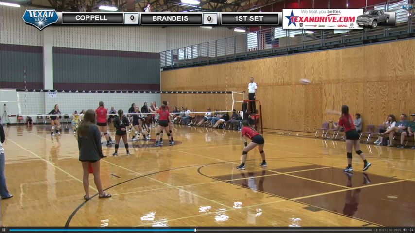 Coppell vs Brandeis - Court 3 - Texas Volleyball - Day 3 - Game 5 - 8-13-2016 