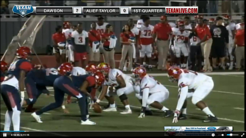 Alief Taylor @ Dawson 10/28/16 7pm cst at The Rig