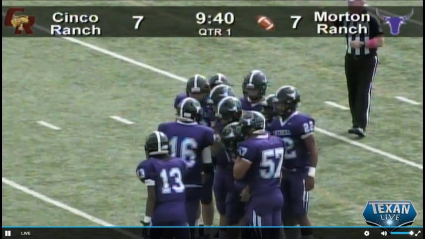 Morton Ranch v. Cinco Ranch 11am 10/29/16 at Rhodes Stadium