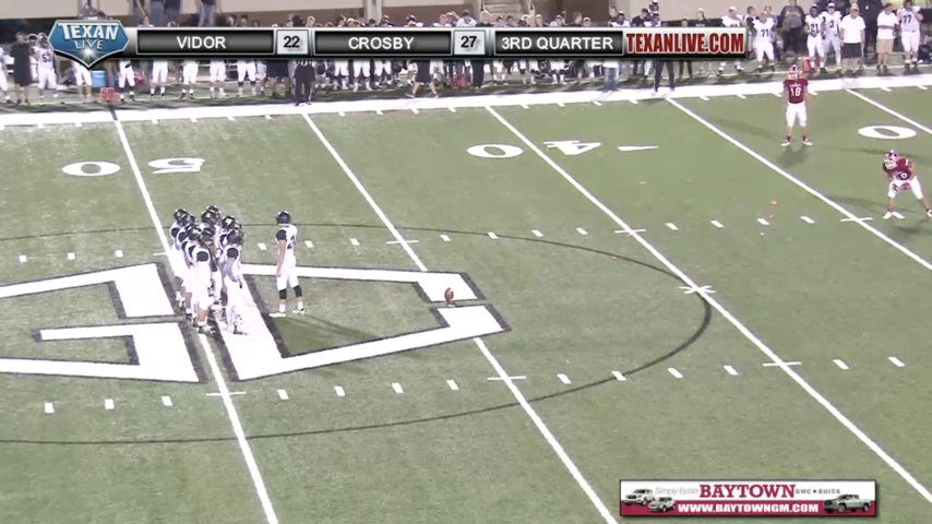 Crosby vs Vidor - Football Playoffs 11/10/16 7pm LIVE VIDEO Stallworth Stadium (22)