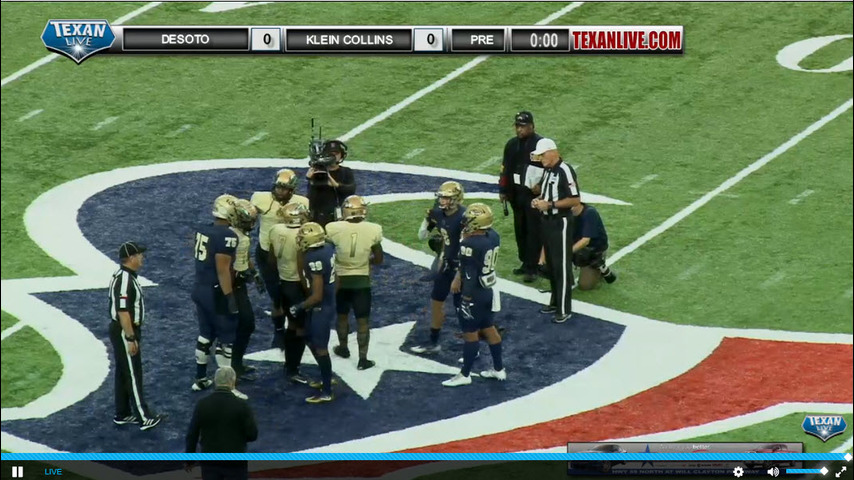 Klein Collins vs Desoto 12/10/16 4pm cst from NRG Stadium in Houston, Texas