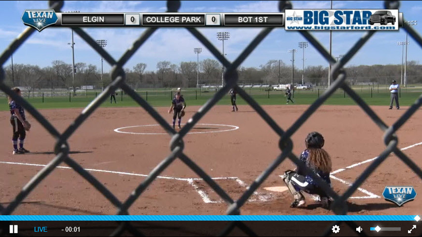 Elgin vs College Park - BCS Softball Tournament - Veterans Park Field 2