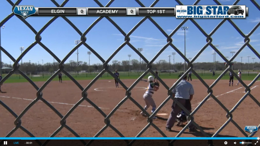 Elgin vs Academy - BCS Softball Tournament - Veterans Park Field 2 - Game 2