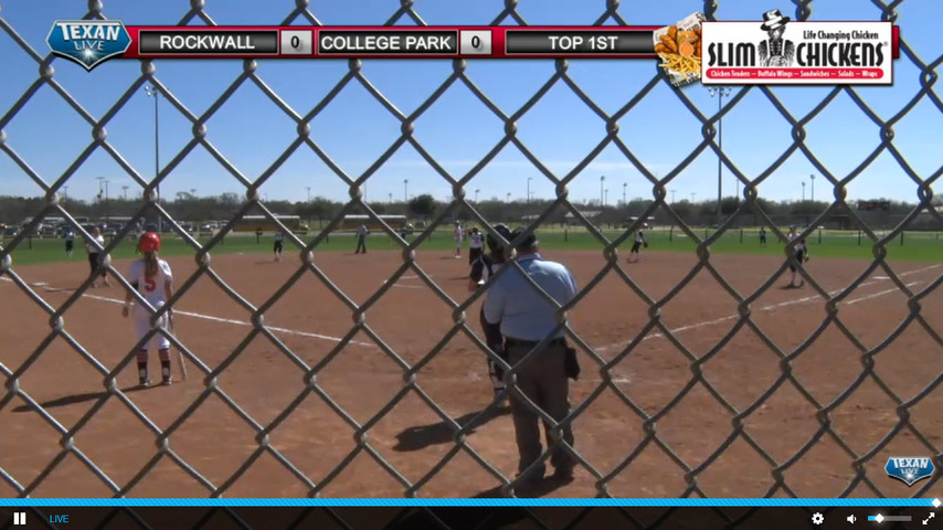 Rockwall vs College Park - BCS Softball Tournament - Veterans Park Field 1 - Game 2 