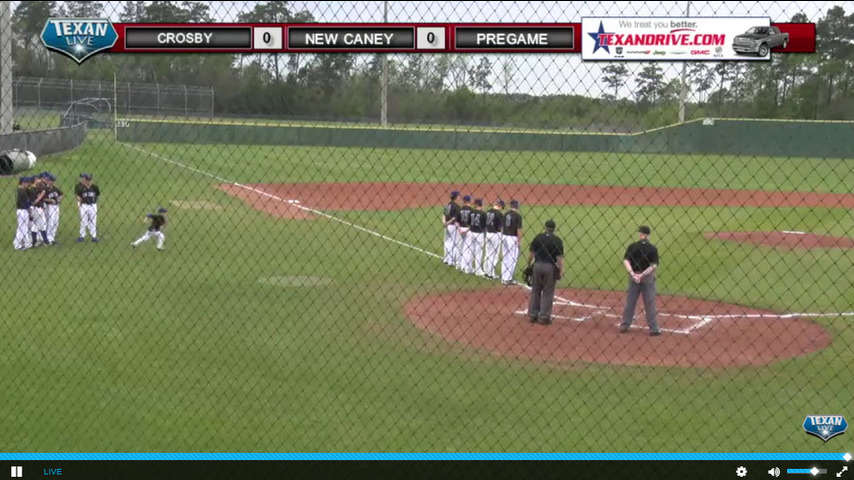 Crosby vs New Caney Baseball 6PM 3-10-2017