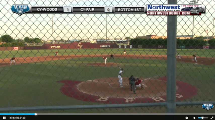 Cypress Woods vs Cy-Fair Baseball 7pm 4-7-2017