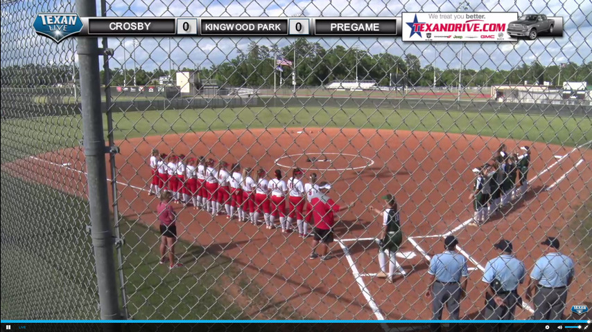 Crosby vs Kingwood Park - Softball - Game 1 of 3 game series @Kpark 5-12-2017 
