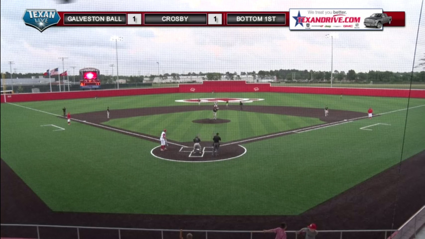 Galveston Ball vs Crosby Baseball - Game 1 of 3 game series @ Crosby HS 7:30pm 5/18/17