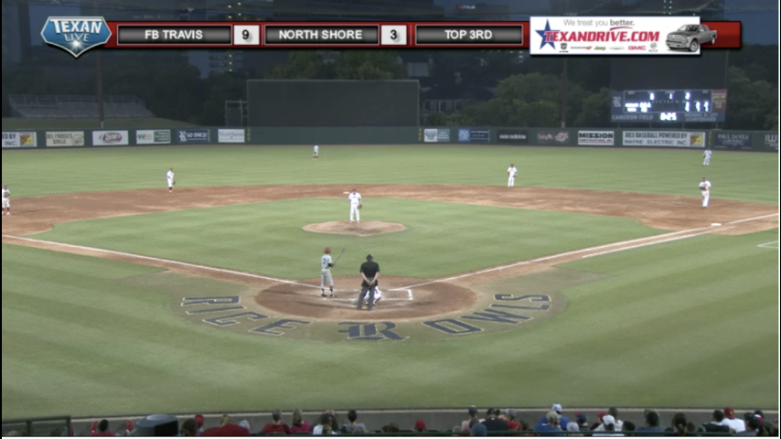 Fort Bend Travis vs North Shore Baseball game 2 of 3 game series 5-26-17 @ Rice 7:30P