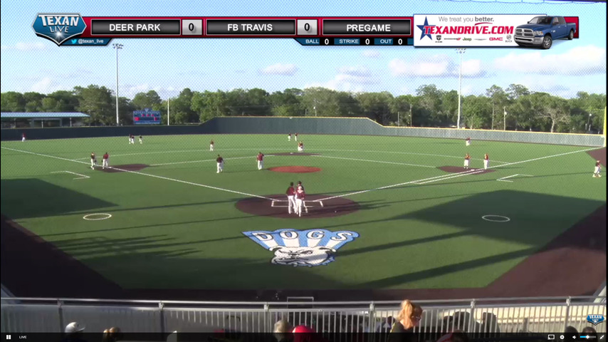 Fort Bend Travis vs Deer Park Baseball Game 1 of 3 game series @ Sweeny 7:30 PM