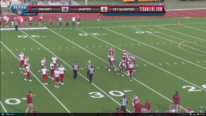 Crosby Football vs Jasper 9-8-2017 (FREE EVENT)