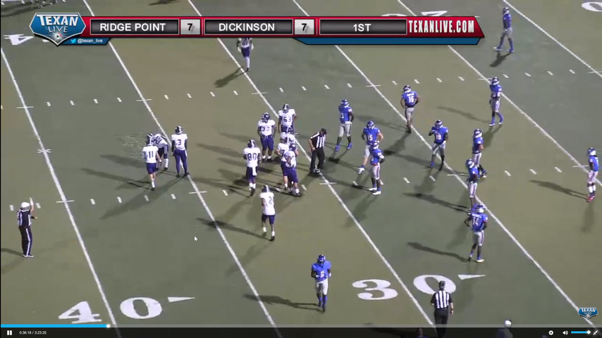 Ridge Point vs Dickinson – 9-22-2017 – 7pm – Football