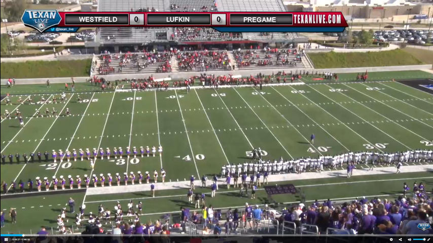 Lufkin vs Westfield – 12/2/2017 – 1:30PM – Football Playoffs