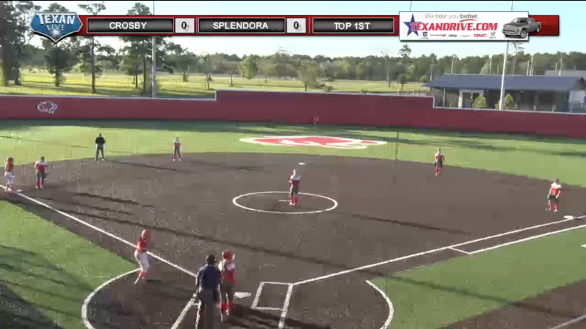 Splendora vs Crosby - Varsity Softball 3-20-2018 6:15PM cst