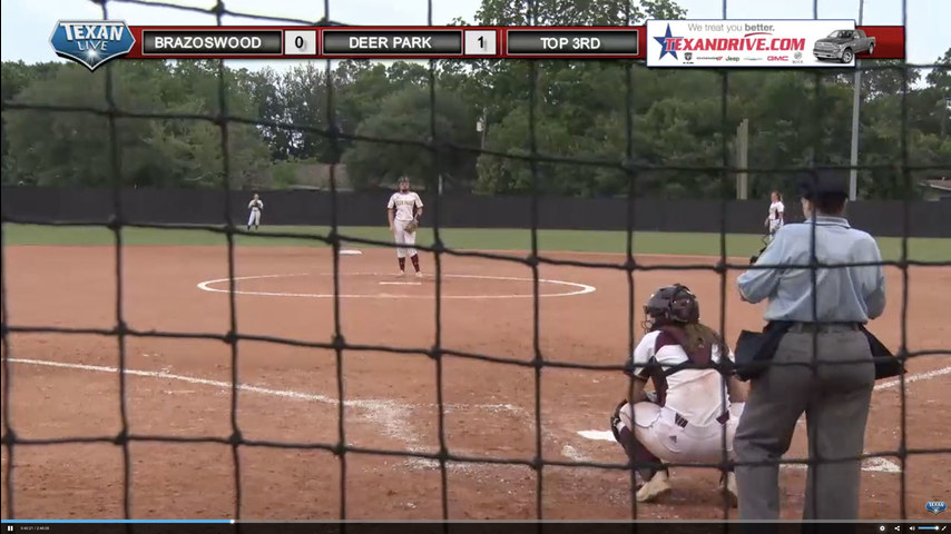 Deer Park vs Clute Brazoswood UIL AREA ROUND Softball Playoffs Game 1 / 5-3-2018 7PM cst @ Alvin HS