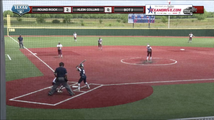 Klein Collins vs Round Rock UIL AREA ROUND Softball Playoffs Game 2 / 5-5-2018 11AM cst @ Mumford