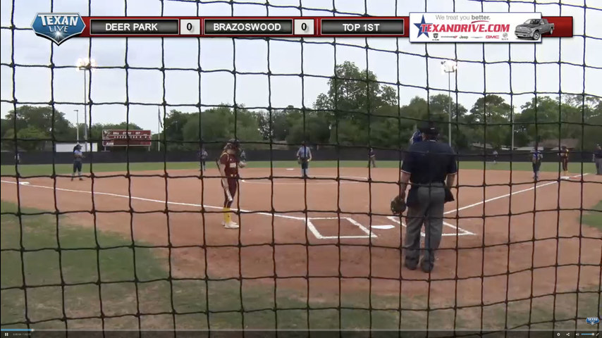 Deer Park vs Clute Brazoswood UIL AREA ROUND Softball Playoffs Game 2 / 5-4-2018 6PM cst @ Alvin HS