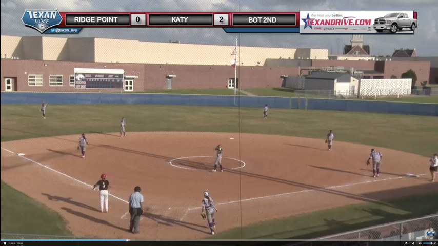 Ridge Point vs Katy Softball - GAME 1 - Fri 5-11-2018 6PM cst at Manvel H.S.