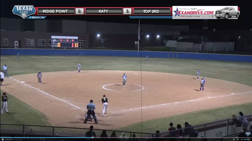 Ridge Point vs Katy Softball - GAME 2 - Fri 5-11-2018 8PM (Following Game 2) at Manvel H.S.