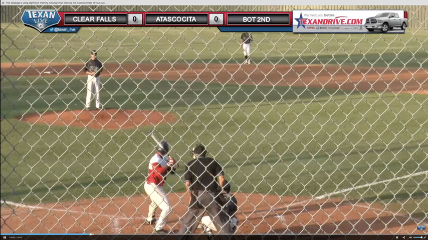 Clear Falls vs Atascocita Baseball GAME 1 Fri 5-11-2018 7PM cst at Atascocita HS