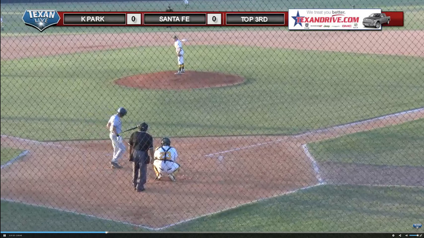 Kingwood Park vs Santa Fe Baseball GAME 1 / 5-17-2018 7PM @ Deer Park