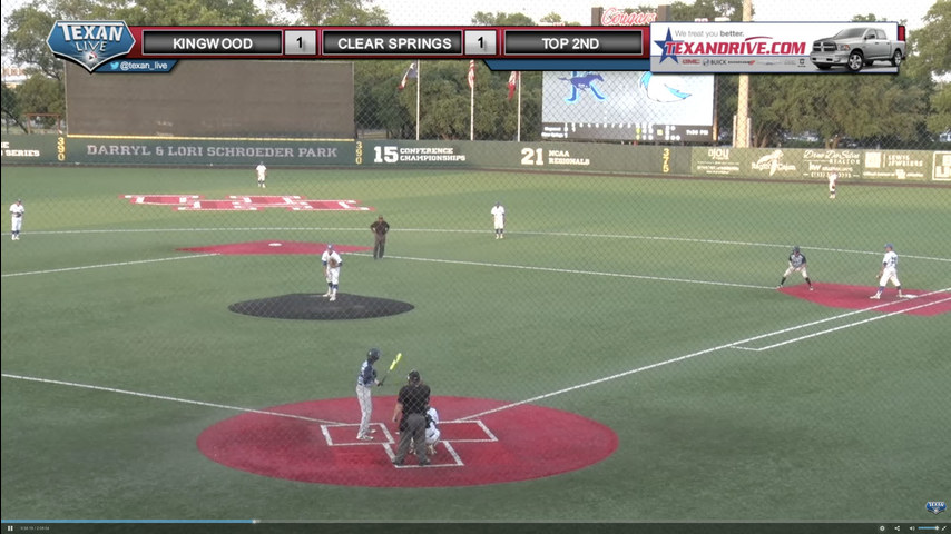 Clear Springs vs Kingwood Baseball GAME 1 / 5-17-2018 7PM @ University of Houston