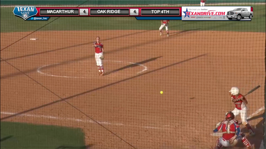 Oak Ridge vs MacArthur Softball GAME 2 / 5-18-2018 6PM cst @ Montgomery