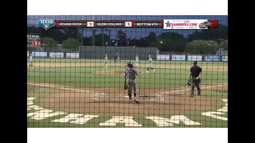 Klein Collins vs Round Rock Baseball GAME 2 / 5-18-2018 7:30PM cst @ Brenham Fireman Park