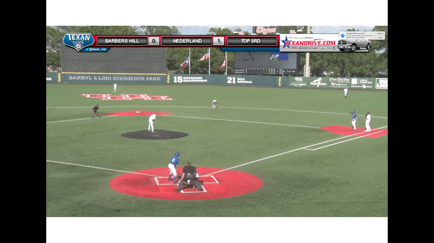 Nederland vs Barbers Hill Baseball GAME 2 / 5-19-2018 5PM cst @ University of Houston