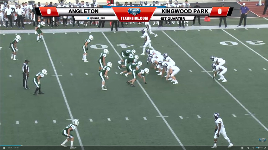 Angleton vs Kingwood Park Football 8-30-2018 7PM cst at Turner Stadium