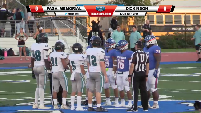 Pasadena Memorial vs Dickinson 9-7-2018 7pm at Sam Vitanza Stadium