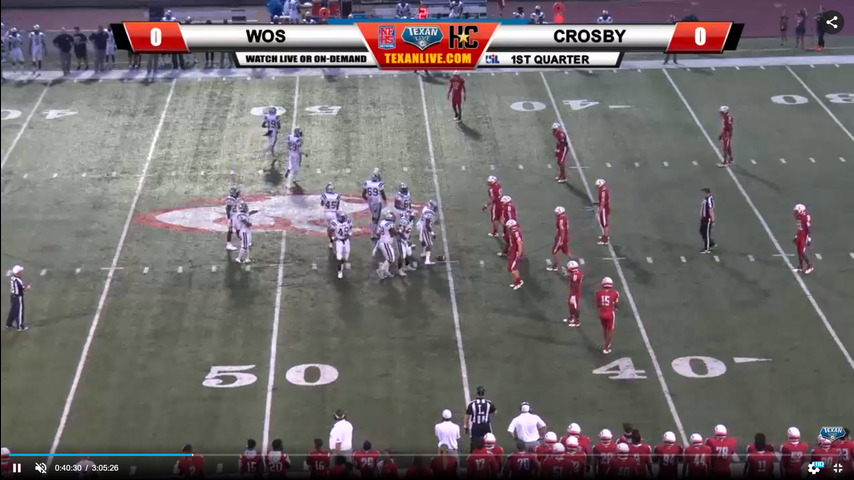 West Orange Stark vs Crosby 9-21-2018 7pm at Cougar Stadium