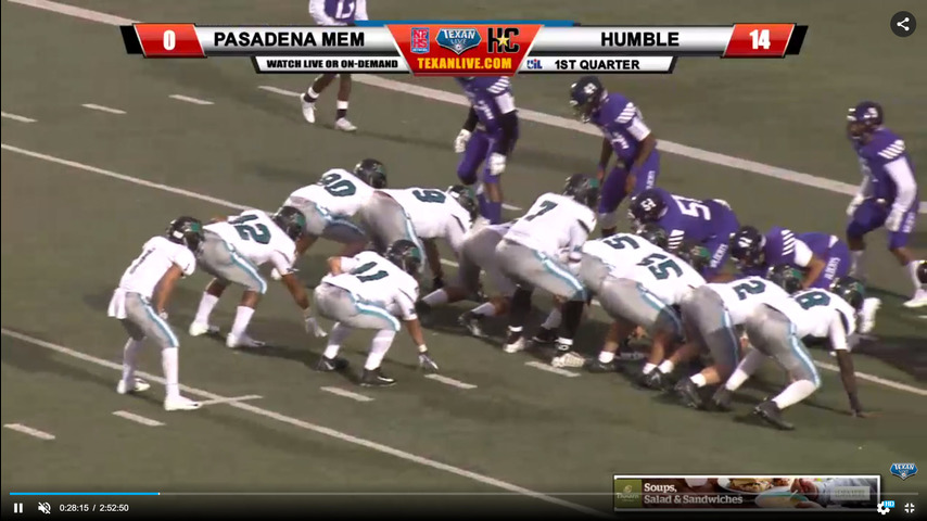 Pasadena Memorial vs Humble 9-27-2018 7pm at Turner Stadium