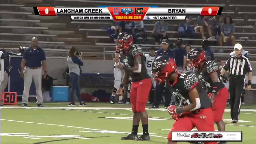 Bryan vs Langham Creek 9-28-2018 7pm at Pridgeon Stadium 