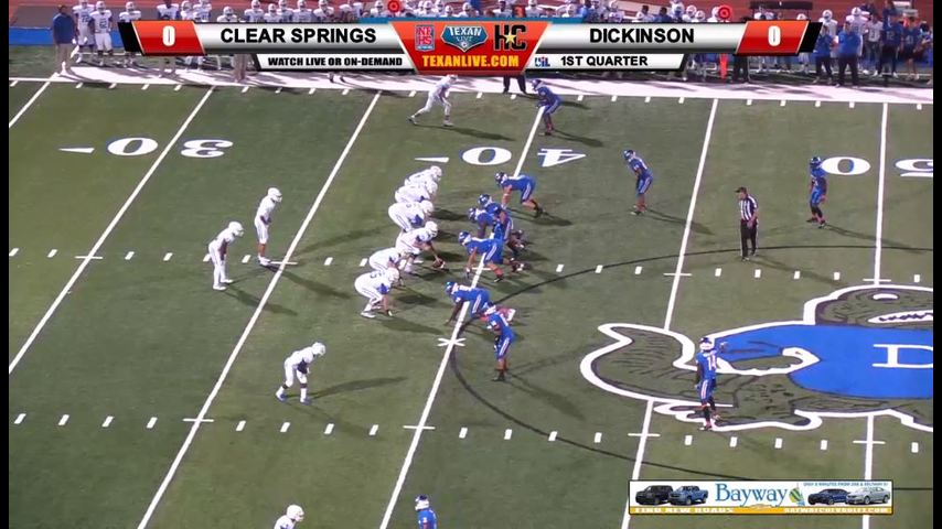 Clear Springs vs Dickinson 10-19-2018 7pm at Sam Vitanza
