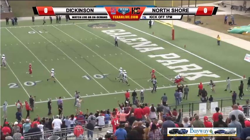 Galena Park North Shore (11-0) vs. Dickinson (10-1) Area Round Playoffs - 1PM. 11-23-2018.at Galena Park’s