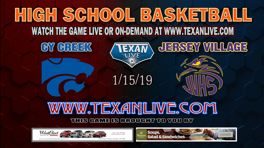 Cypress Creek vs Jersey Village - Girls Varsity Basketball - 1/15/19 - 7PM