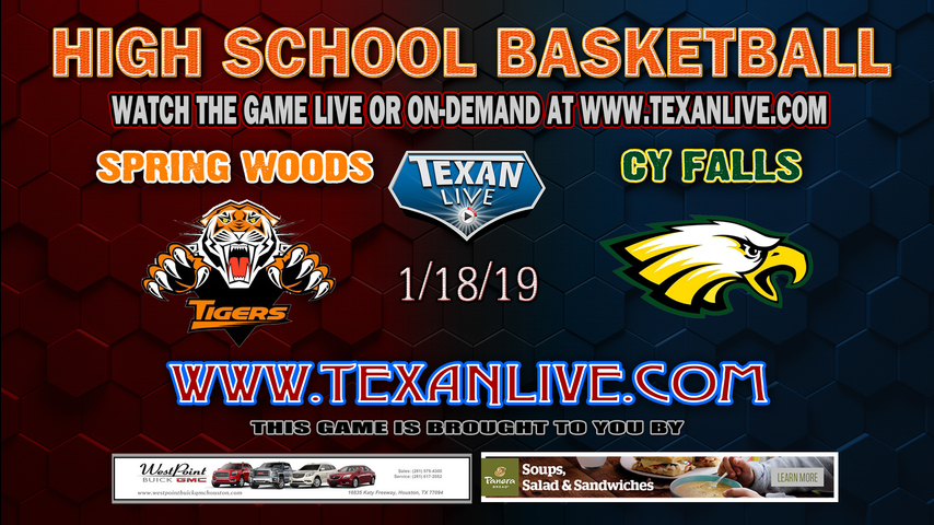 Spring Woods vs Cypress Falls - Boys Varsity Basketball - 1/18/19 - 7PM