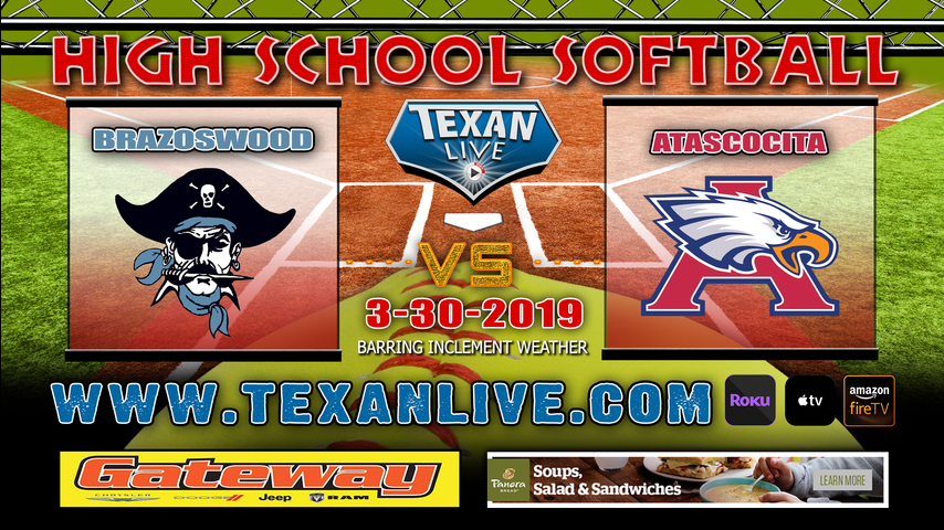 Brazoswood vs Atascocita - Softball - Varsity - 12PM- 3/30/19