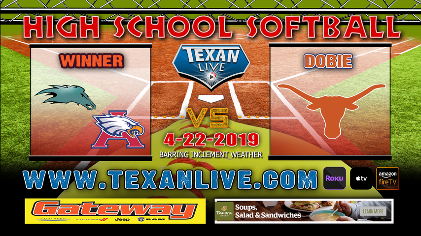 Winner of Pasadena Memorial/Atascocita vs Dobie - Softball - Varsity - Tie Breaker - Following Pasadena Memorial vs Atascocita- 4/22/19