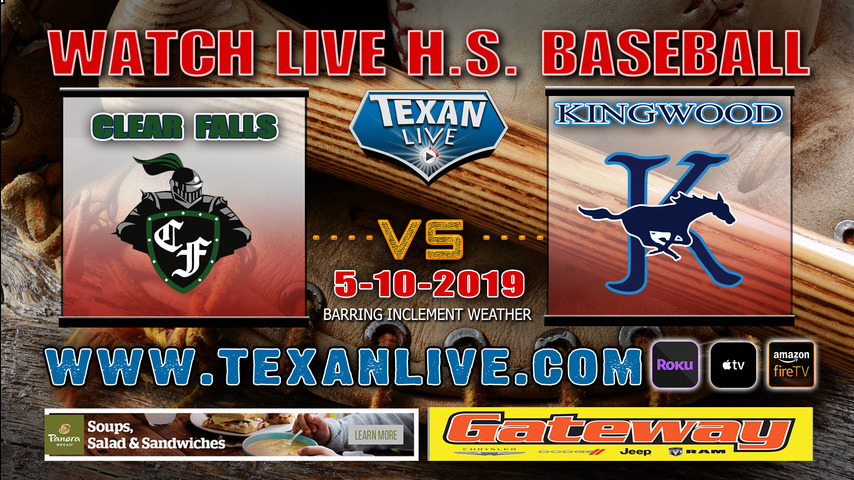 Kingwood vs Clear Falls - Area Round - Game One - Baseball - 7:30Pm - 5/10/19
