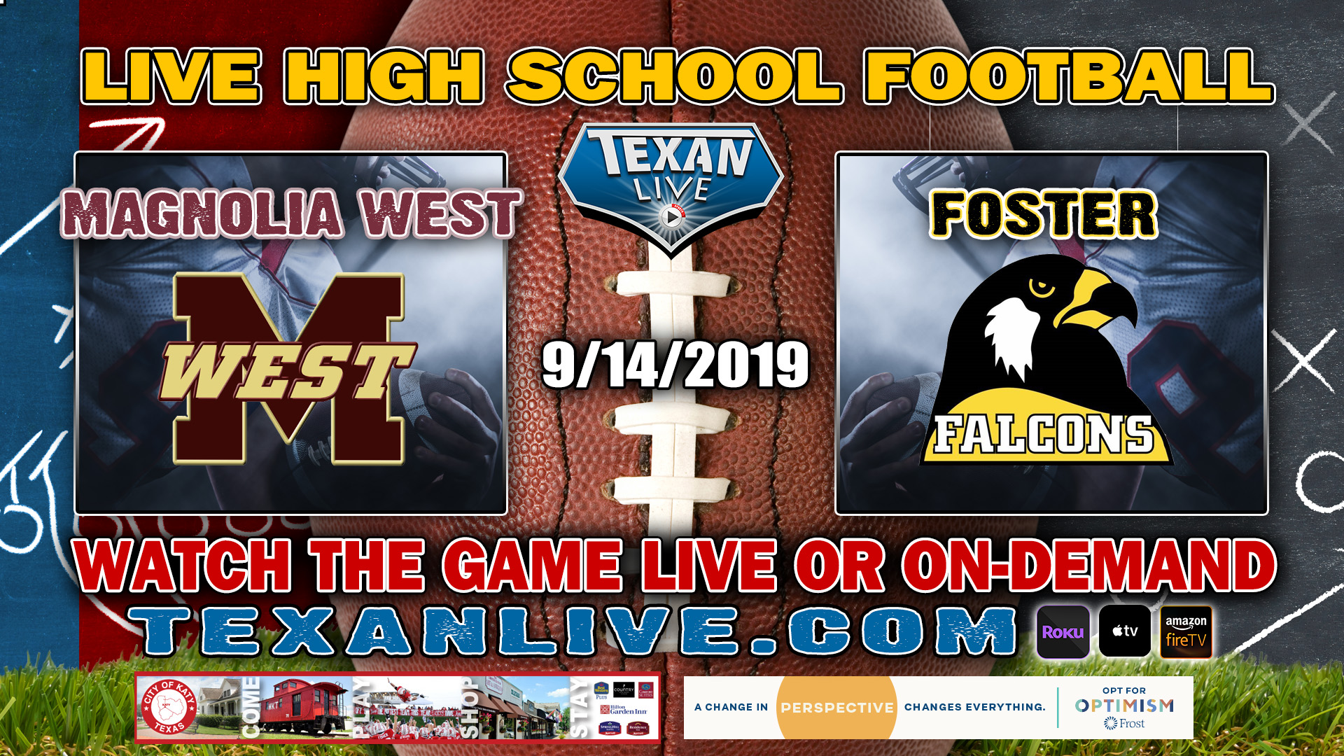 Magnolia West vs Foster - 9/14/2019 - 6:00PM - Football - Traylor Stadium