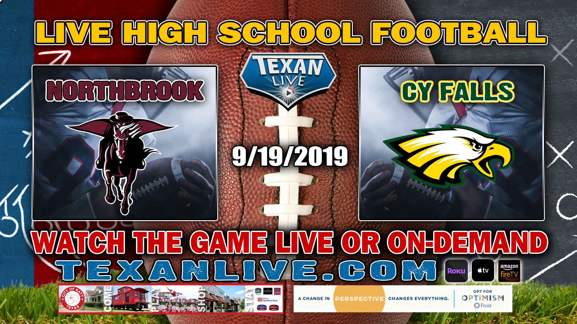 Northbrook vs Cy Falls - 9/21/2019 - 10AM - Football - Pridgeon Stadium