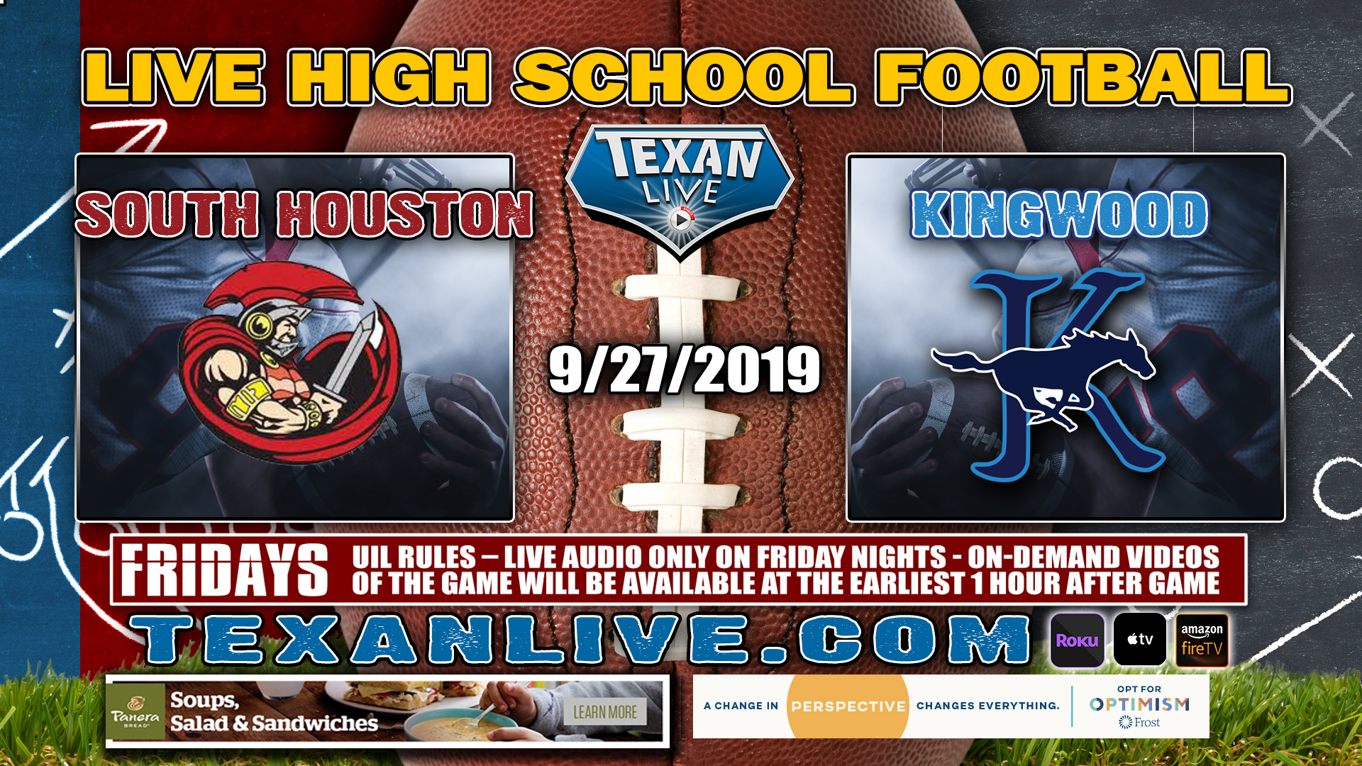 South Houston vs Kingwood - 9/27/2019 - 7:00PM - Football - Turner Stadium