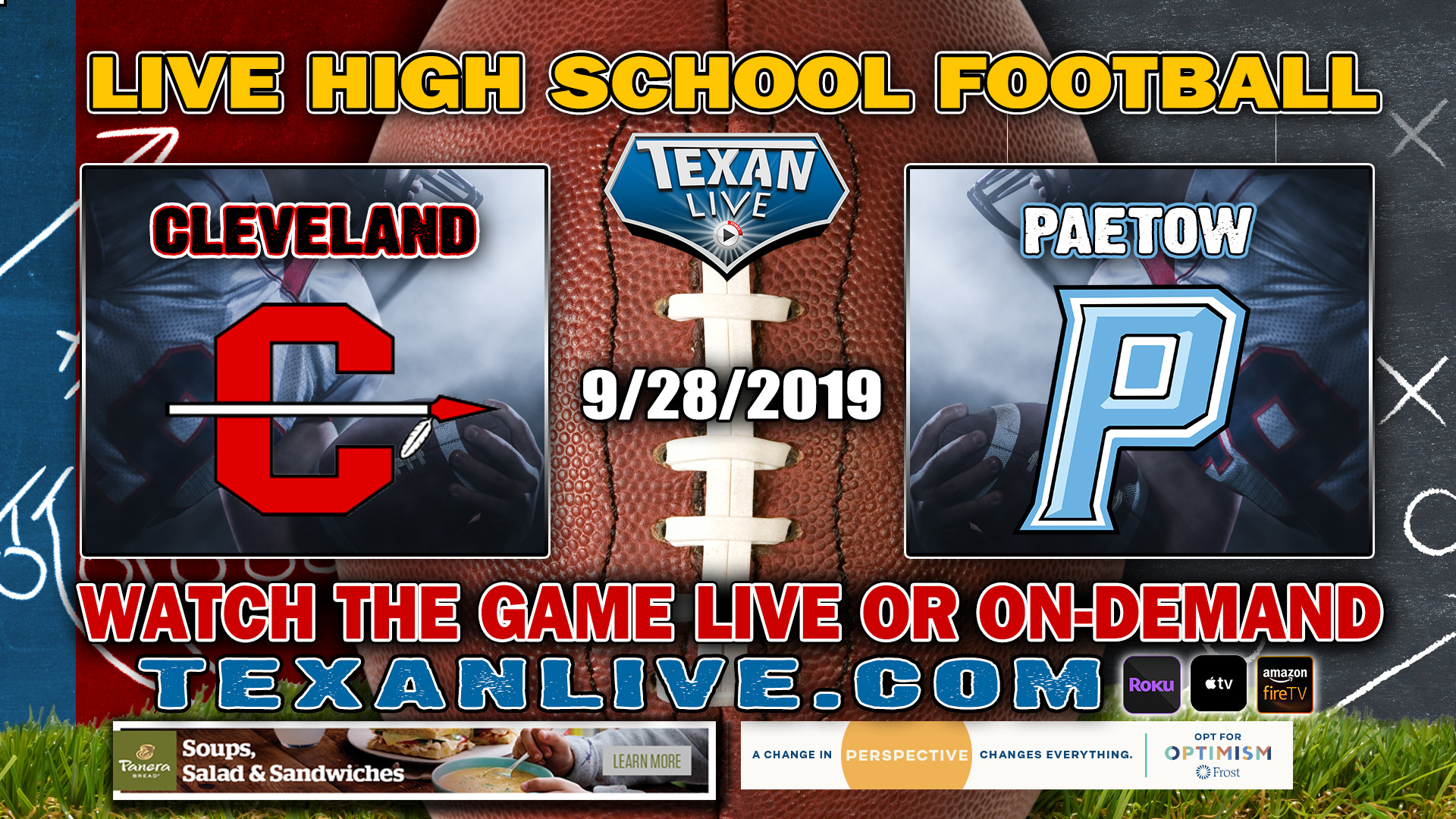 Cleveland vs Paetow - 9/28/2019 - 7:00PM - Football - Rhodes Stadium