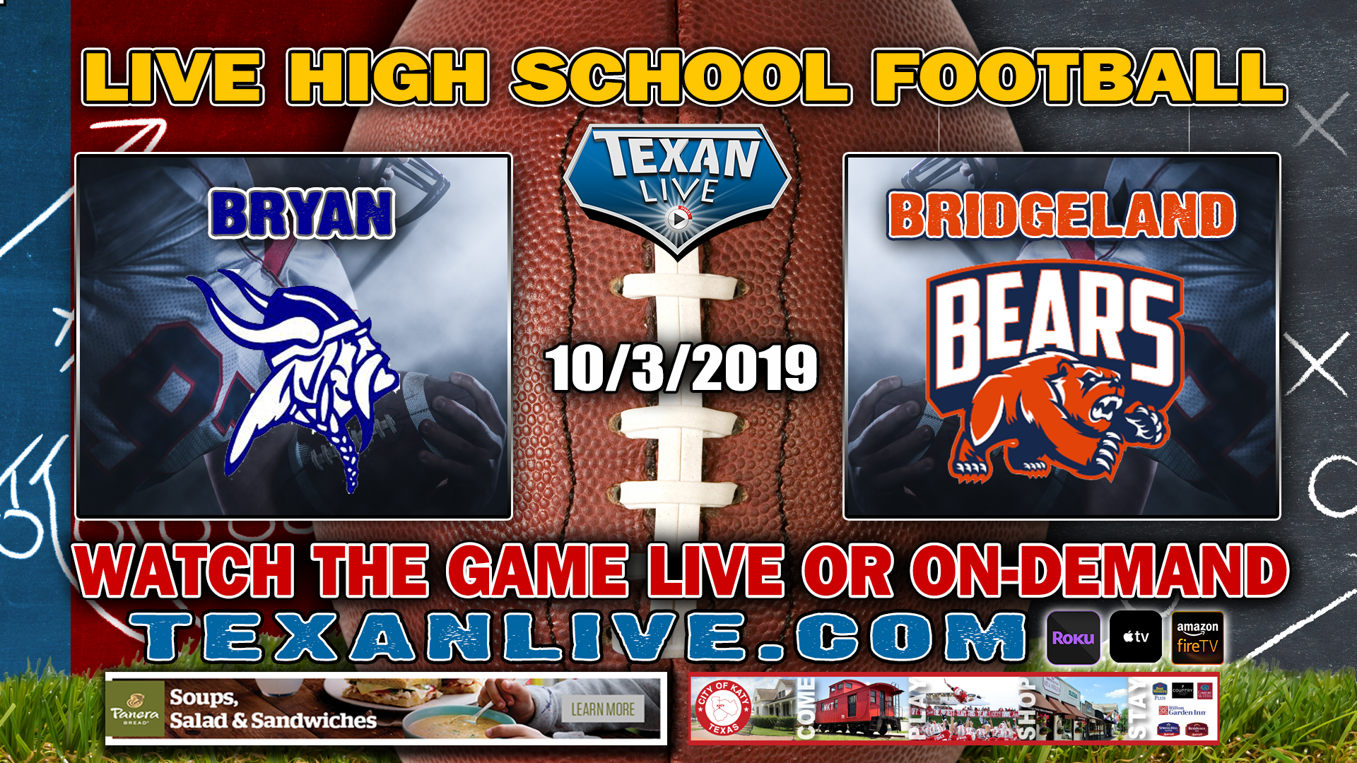 Bryan vs Bridgeland - 10/3/2019 - 7:00PM - Football - CFFCU Stadium