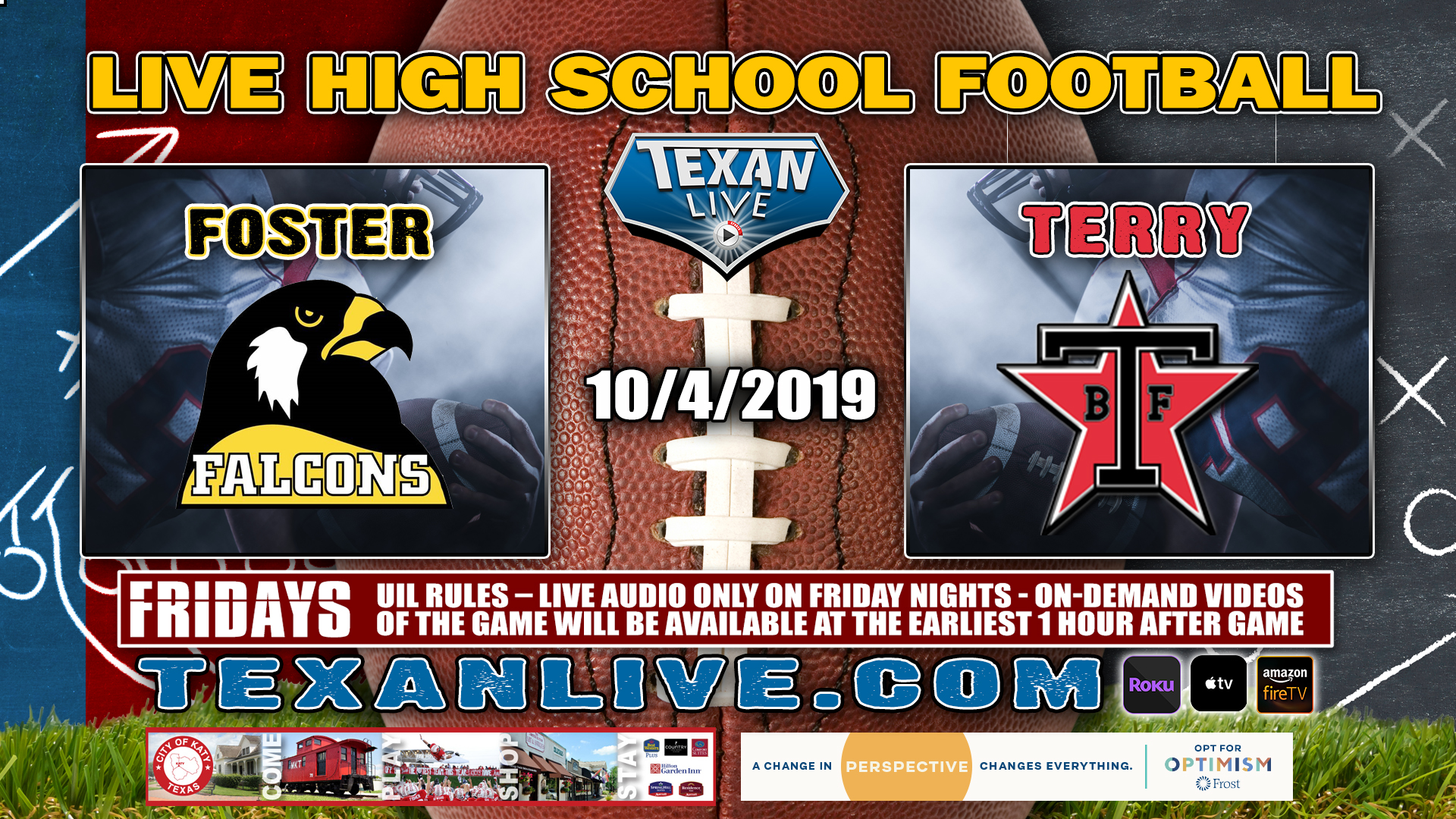 Terry vs Foster - 10/4/2019 - 7:00PM - Football - Traylor stadium