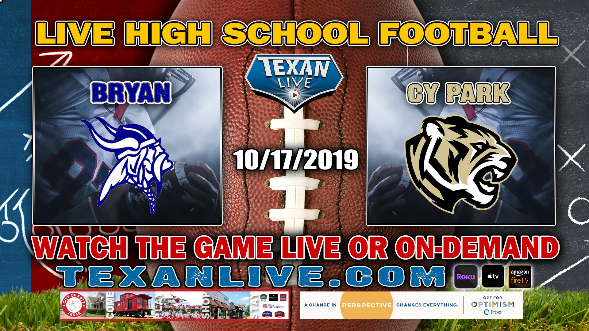 Bryan vs Cy Park - 10/17/2019 - 7:00PM - Football - CFFCU Stadium
