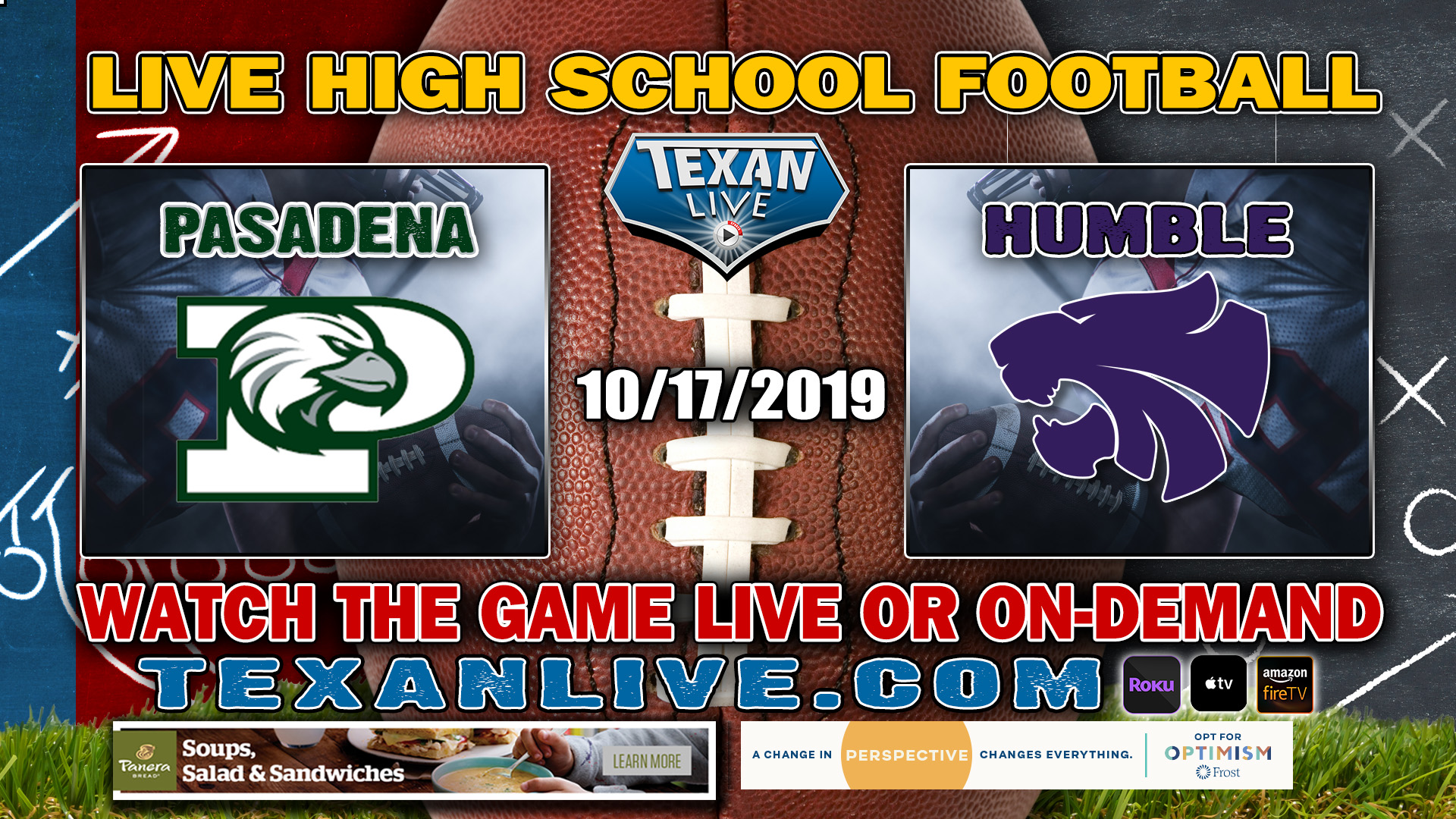 Pasadena vs Humble - 10/17/2019 - 7:00PM - Football - Turner Stadium