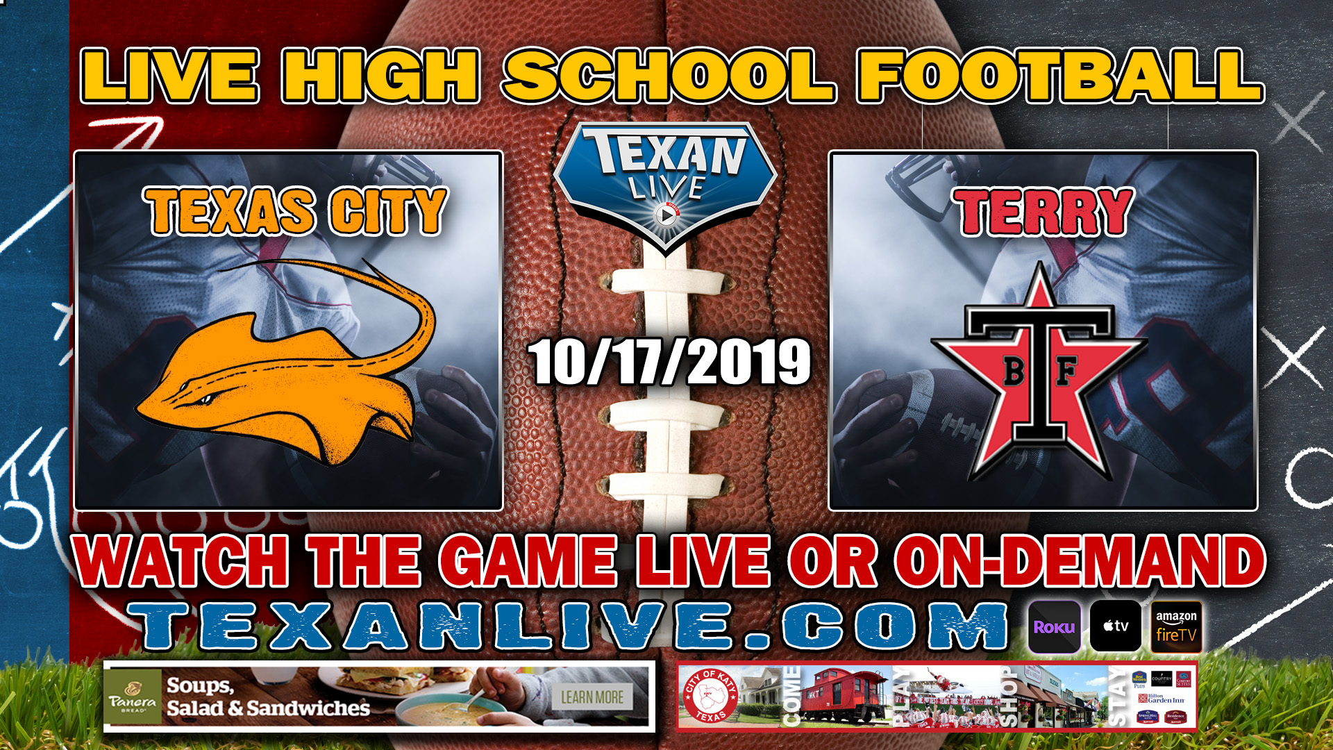 Texas City vs Terry - 10/17/2019 - 7:00PM - Football - Traylor Stadium